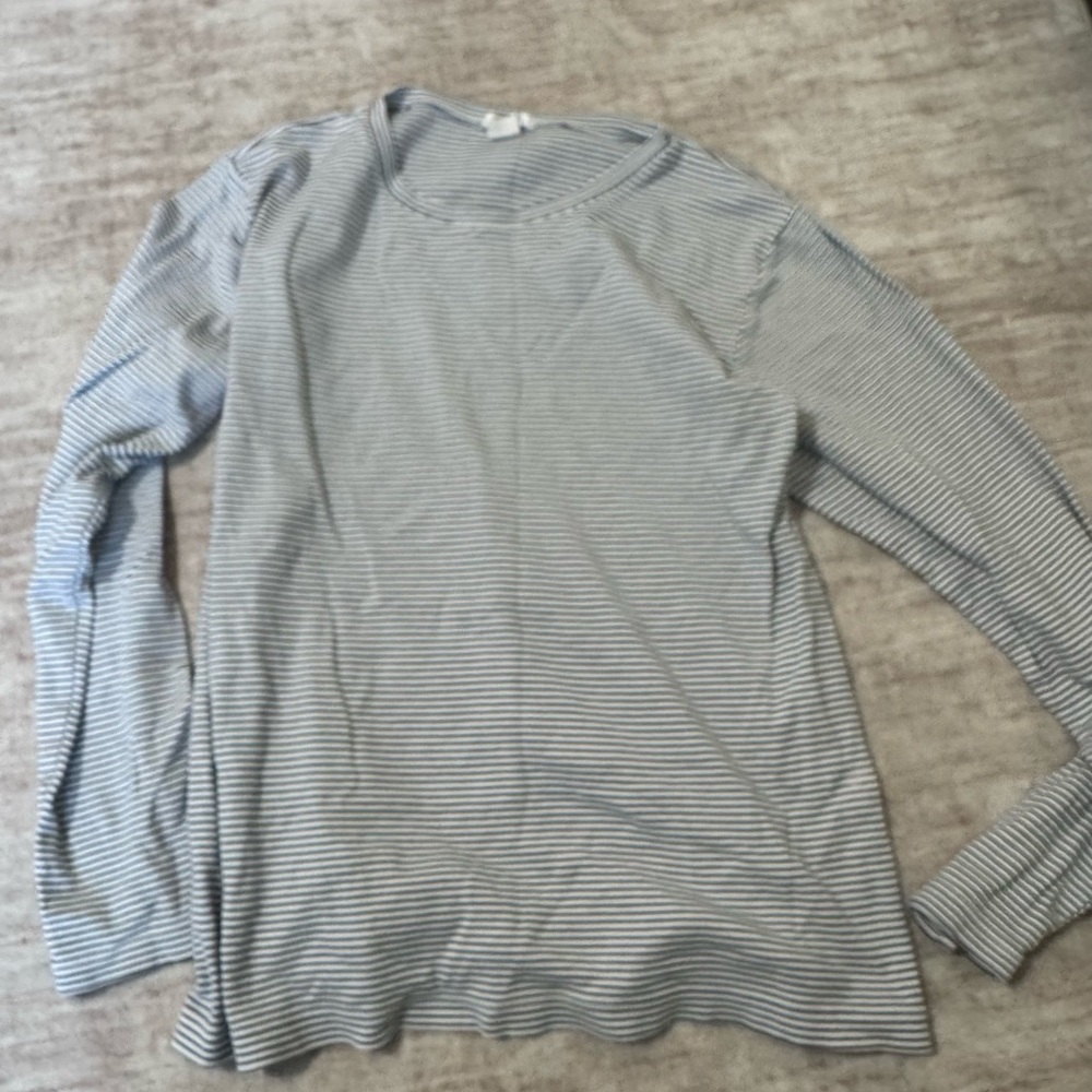 lake pima light blue long sleeve pajama top size small